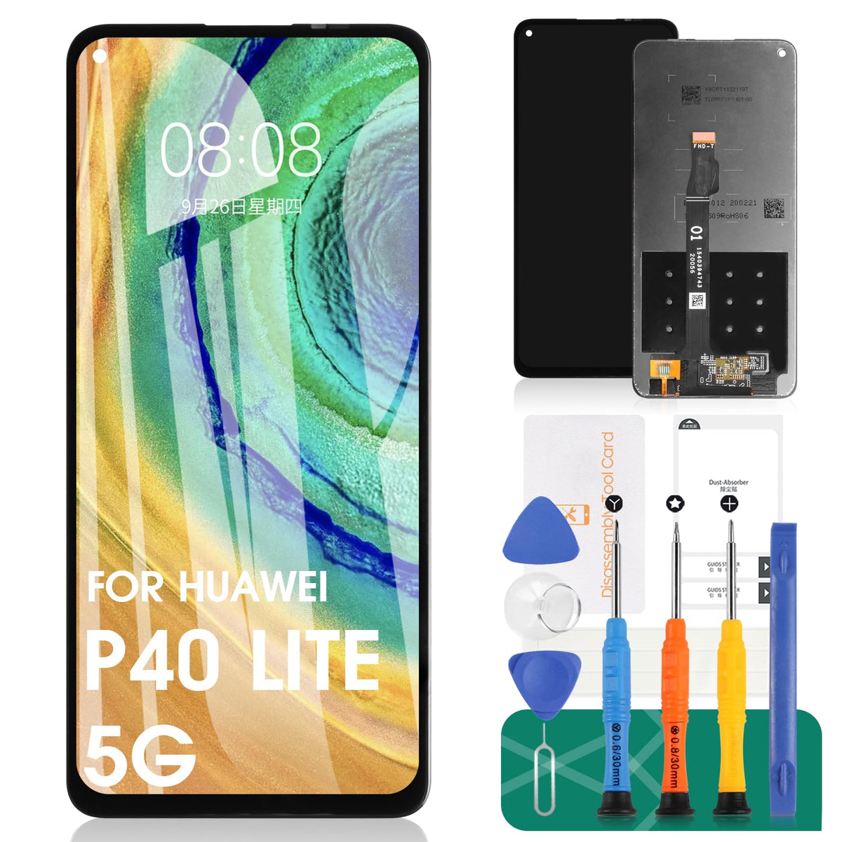 for Huawei P40 lite 5G Screen Replacement for Huawei P40 lite 5G LCD for Huawei P40 lite 5G Display for Huawei P40 lite 5G Digitizer CDY-NX9A Touch Screen Assembly Repair Parts